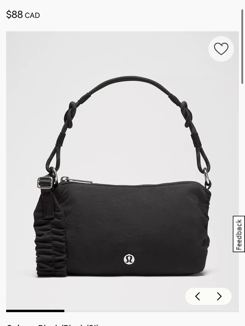 Lululemon ruched mini bag